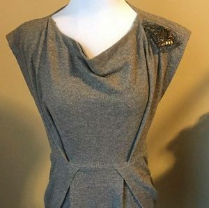 Yuki dress with beaded applique